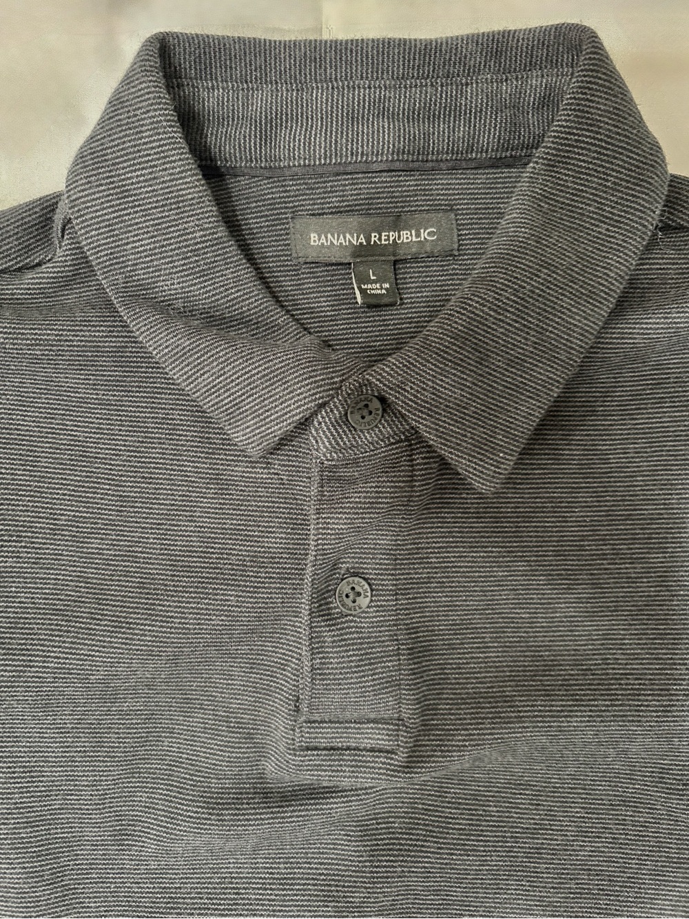 Banana Republic Men's Polo Shirt - Charcoal Gray - Picture 3 of 5